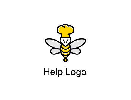 bee with chef hat logo