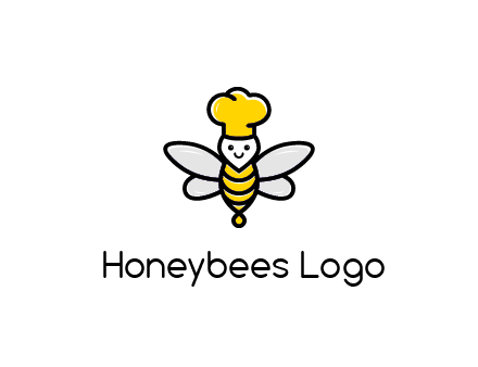 bee with chef hat logo