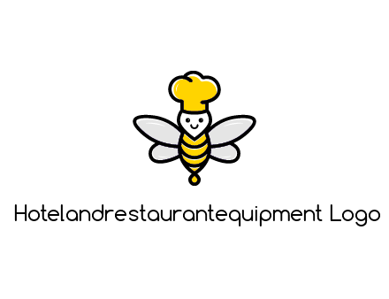 bee with chef hat logo