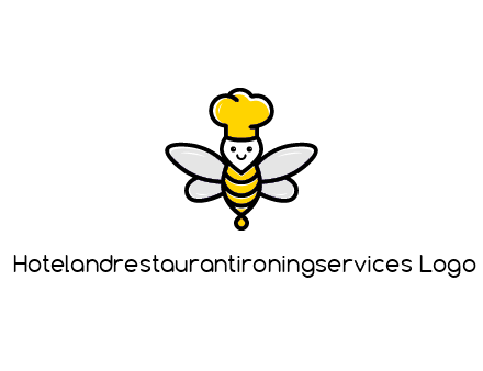 bee with chef hat logo