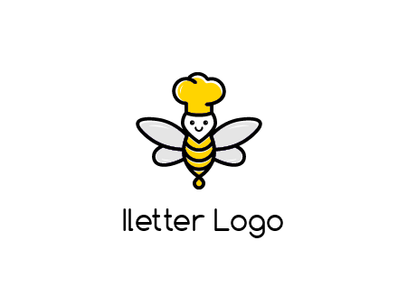 bee with chef hat logo