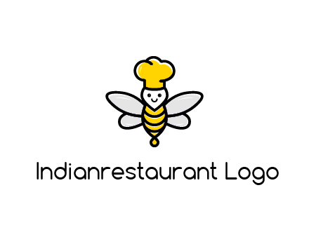 bee with chef hat logo