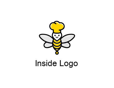 bee with chef hat logo