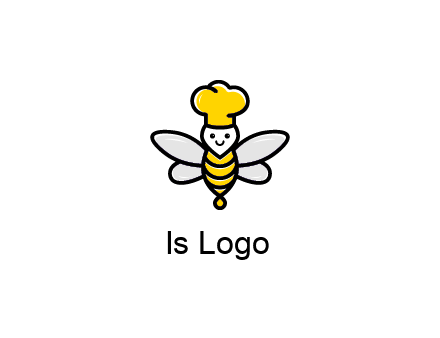 bee with chef hat logo