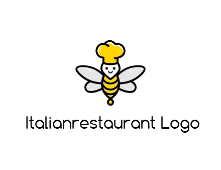 bee with chef hat logo