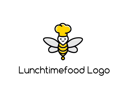 bee with chef hat logo