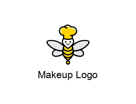 bee with chef hat logo