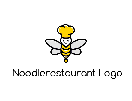 bee with chef hat logo