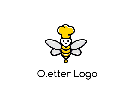 bee with chef hat logo