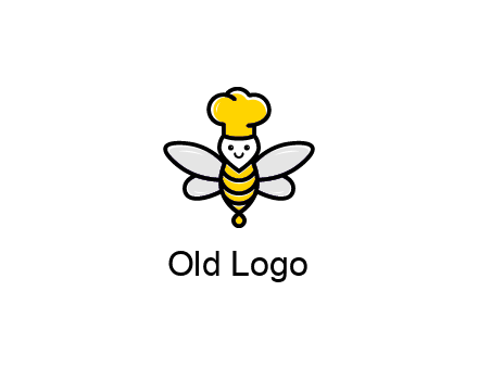 bee with chef hat logo