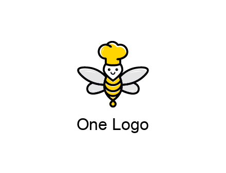 bee with chef hat logo