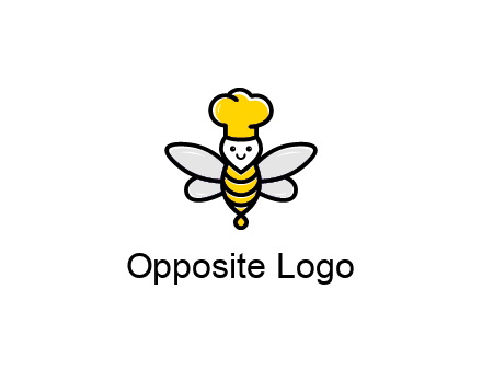 bee with chef hat logo
