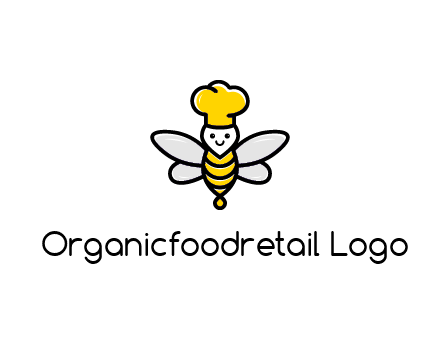 bee with chef hat logo