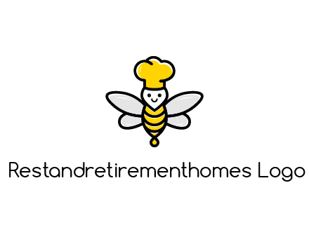 bee with chef hat logo