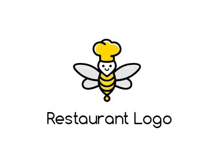 bee with chef hat logo