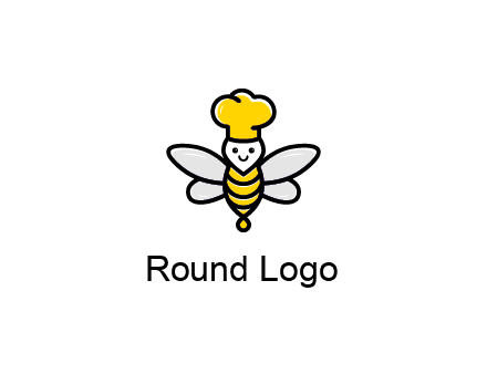 bee with chef hat logo