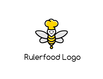 bee with chef hat logo