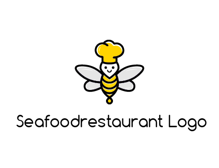 bee with chef hat logo