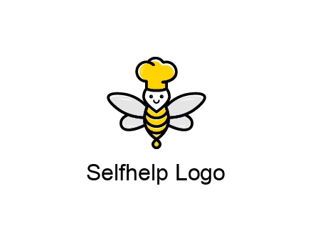 bee with chef hat logo