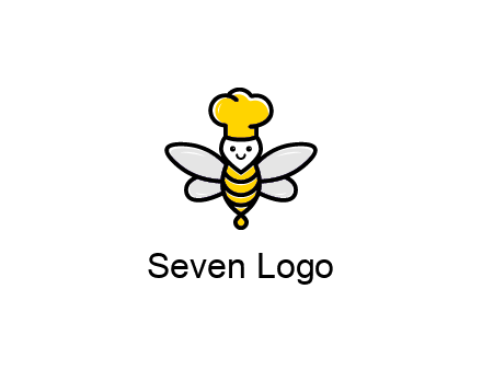 bee with chef hat logo