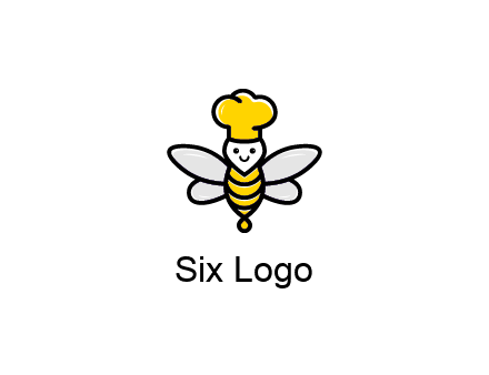 bee with chef hat logo