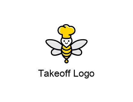 bee with chef hat logo