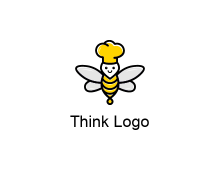 bee with chef hat logo