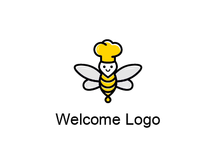 bee with chef hat logo