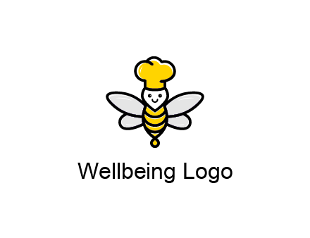 bee with chef hat logo
