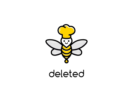 bee with chef hat logo