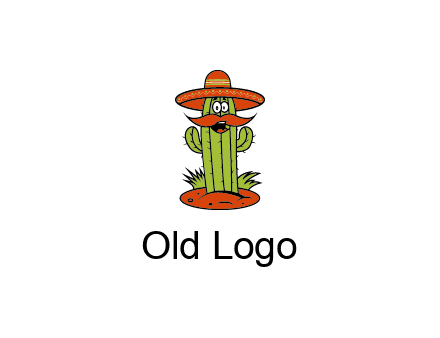 cactus with sombrero and mustache illustration