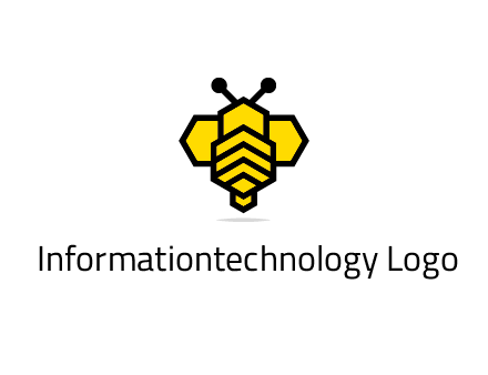 honeycomb in a bee shape logo