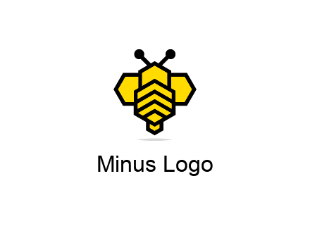 honeycomb in a bee shape logo