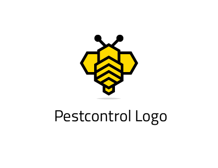 honeycomb in a bee shape logo