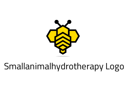 honeycomb in a bee shape logo