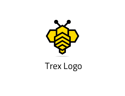 honeycomb in a bee shape logo
