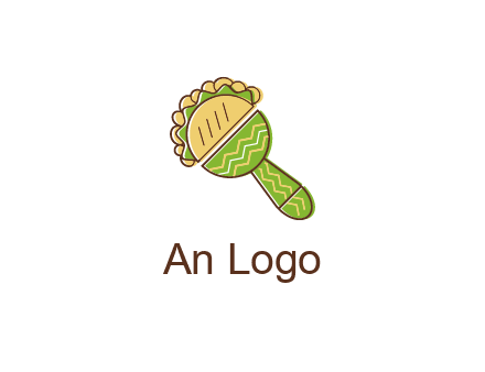 taco and maracas symbol