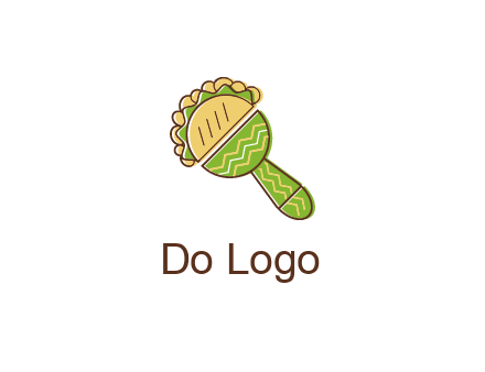 taco and maracas symbol