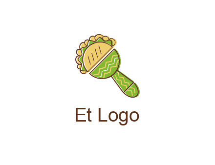 taco and maracas symbol