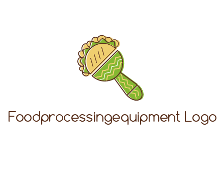 taco and maracas symbol