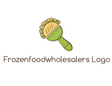taco and maracas symbol