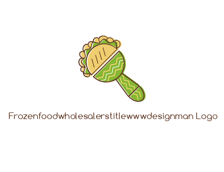 taco and maracas symbol