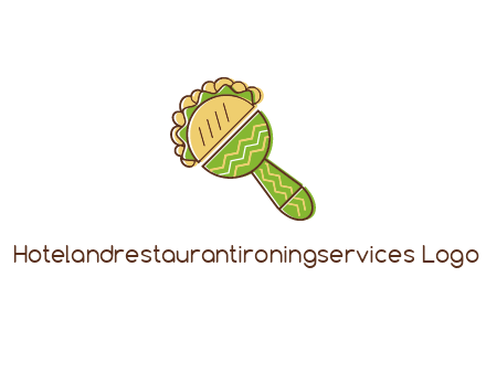 taco and maracas symbol