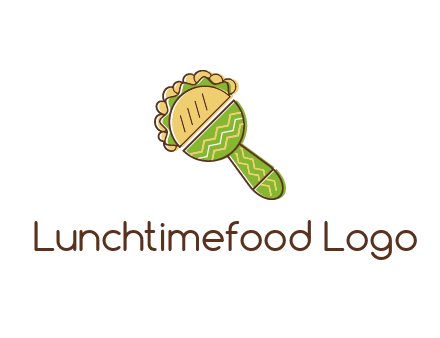 taco and maracas symbol