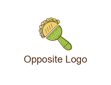 taco and maracas symbol