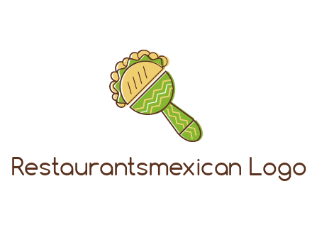 taco and maracas symbol