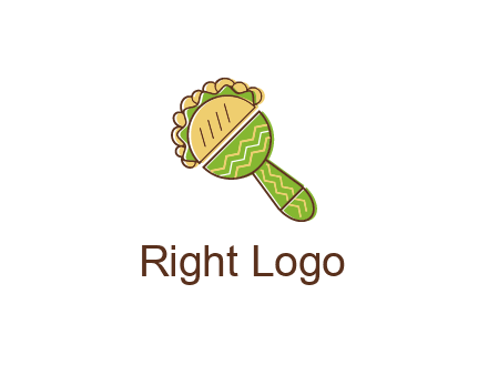 taco and maracas symbol