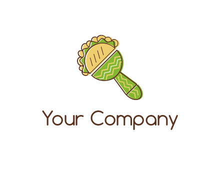 taco and maracas symbol