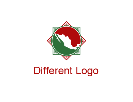 mexico map inside flower symbol