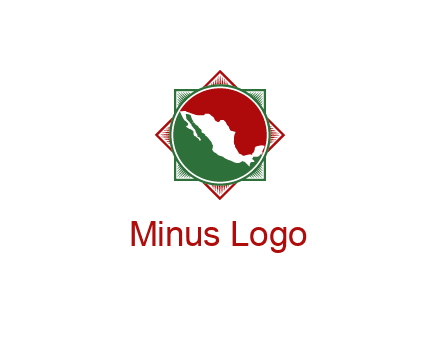 mexico map inside flower symbol